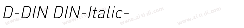 D-DIN DIN-Italic字体转换